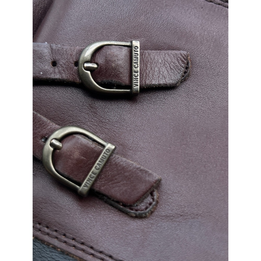 Vince Camuto Tri-Tone Leather Riding Boots Buckle Tall Equestrian Womens 7B/37 - Picture 11 of 14